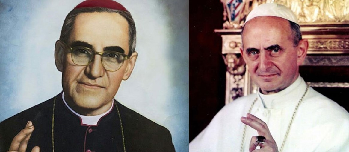 Pablo VI y monseñor Óscar Romero