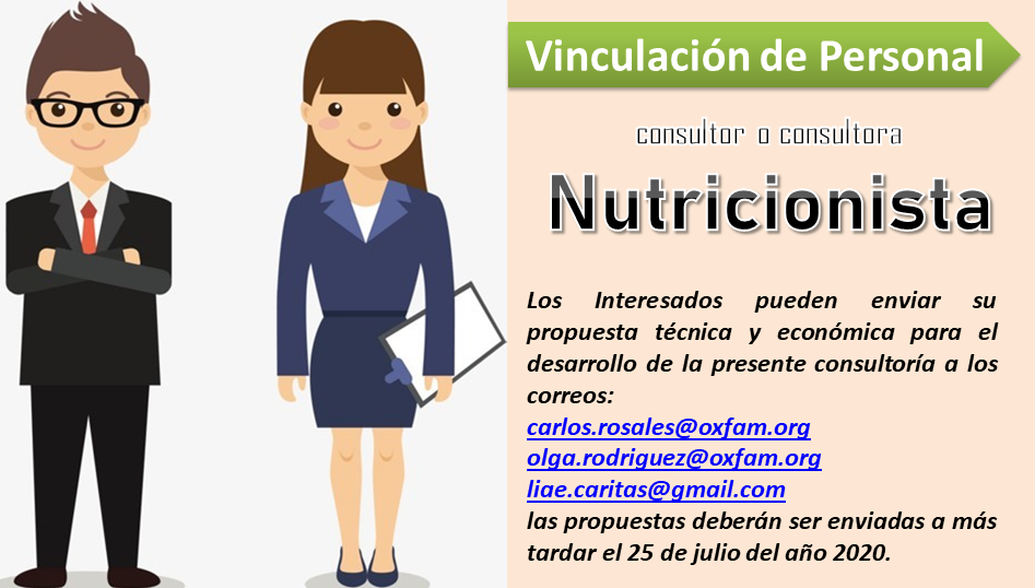 Vinculación de Personal: consultor o consultora nutricionista